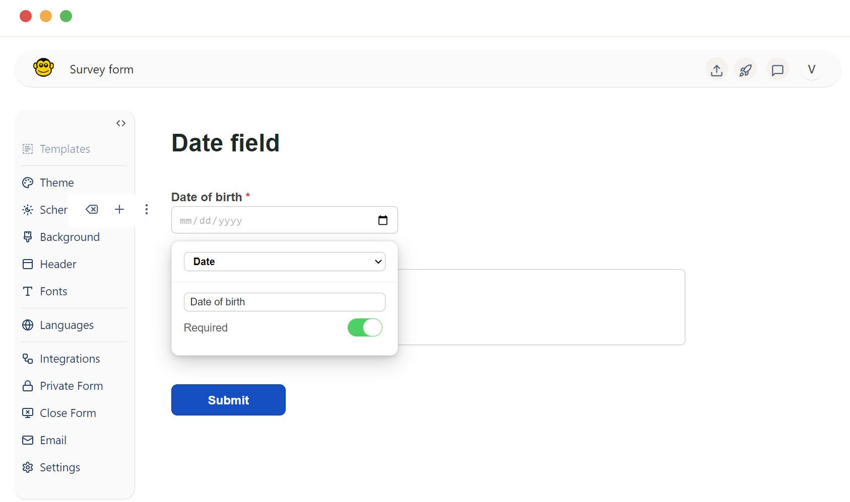 Date field