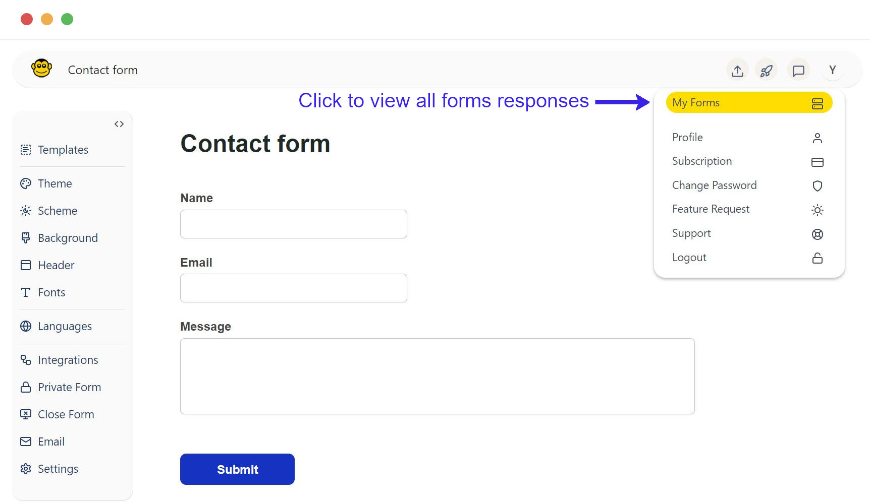 My forms link