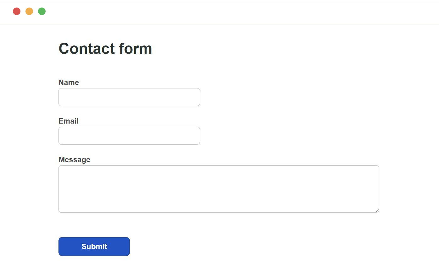 Embed live link form