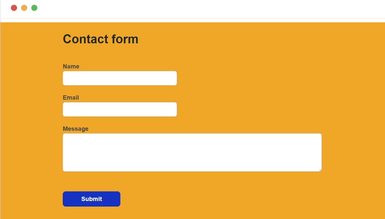 Sample custom css form