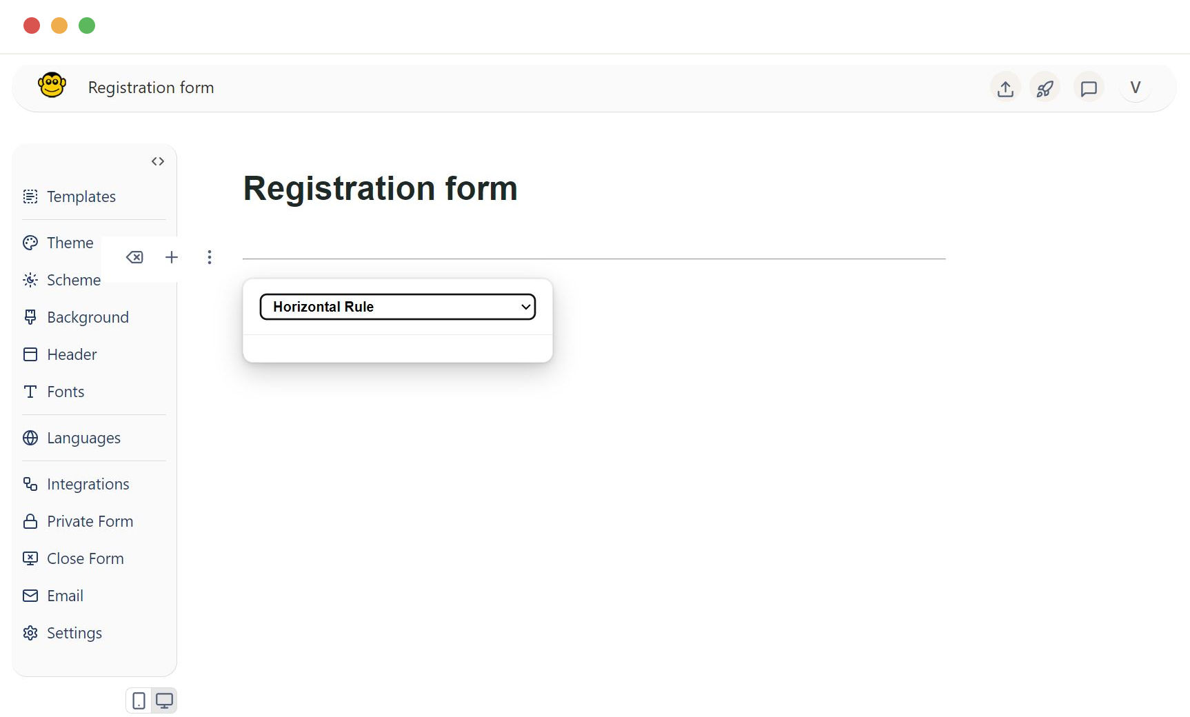 Form rule field