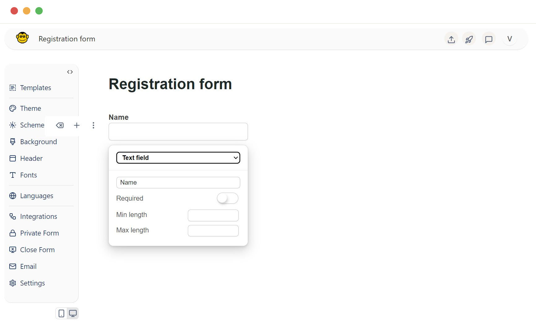 Form text field