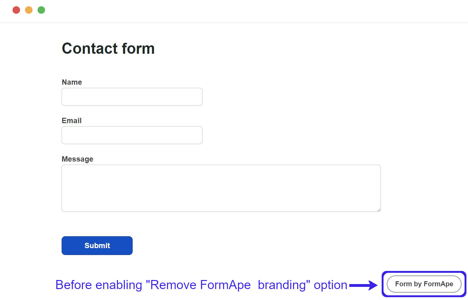 Before remove formape branding option