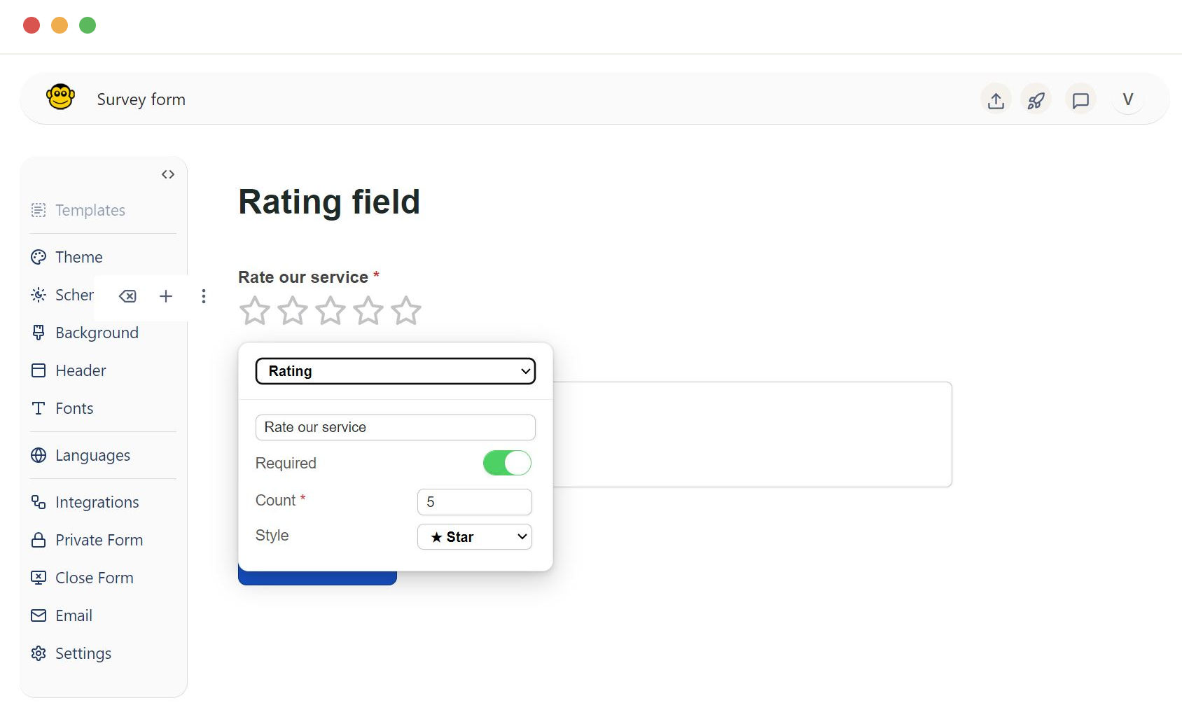 Rating field