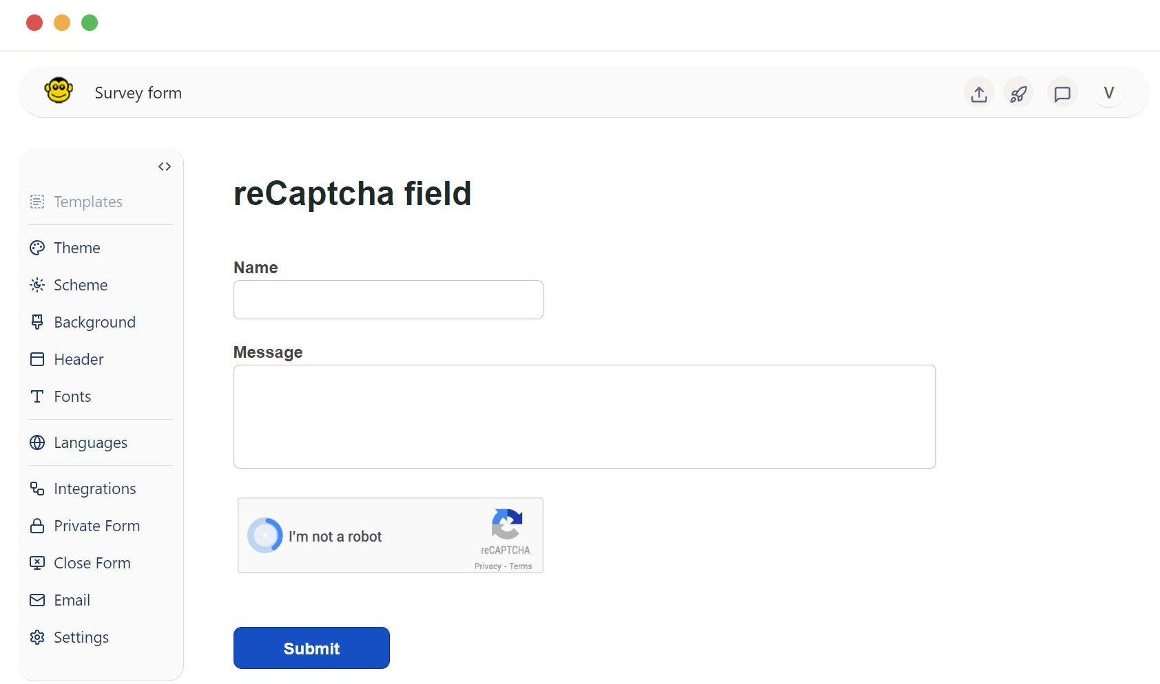 Recaptcha field