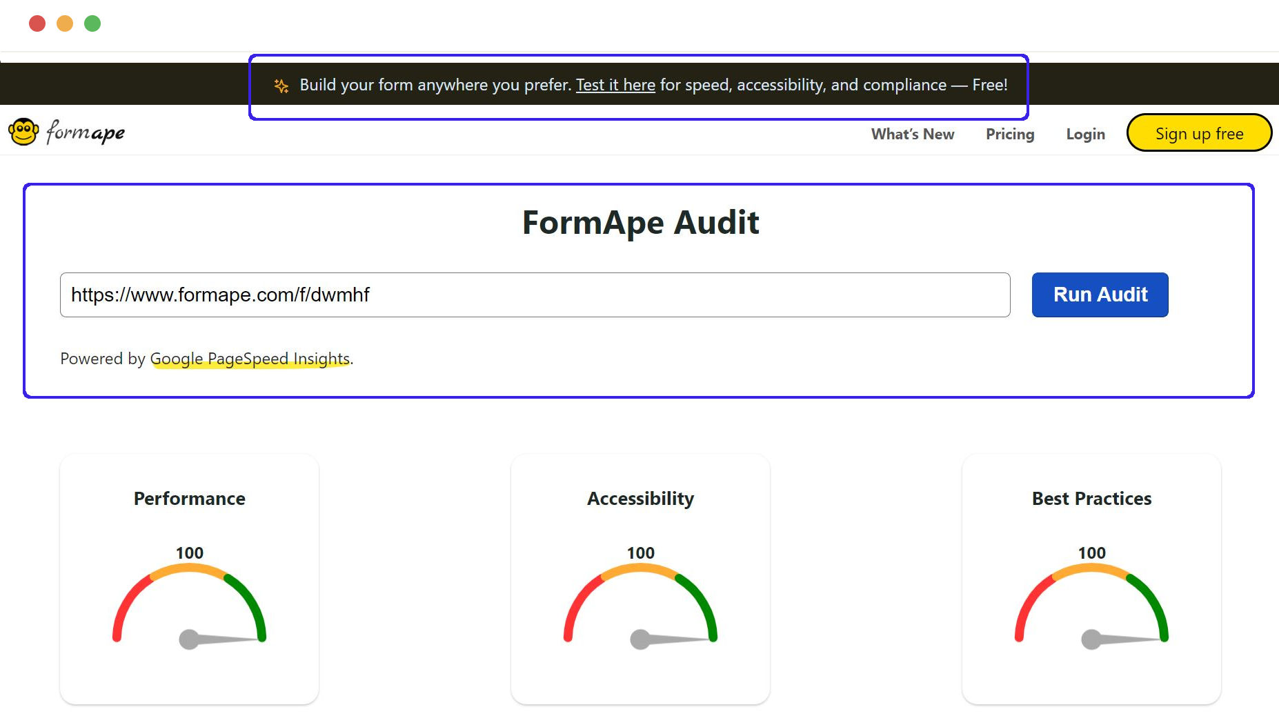 FormApe Audit tool