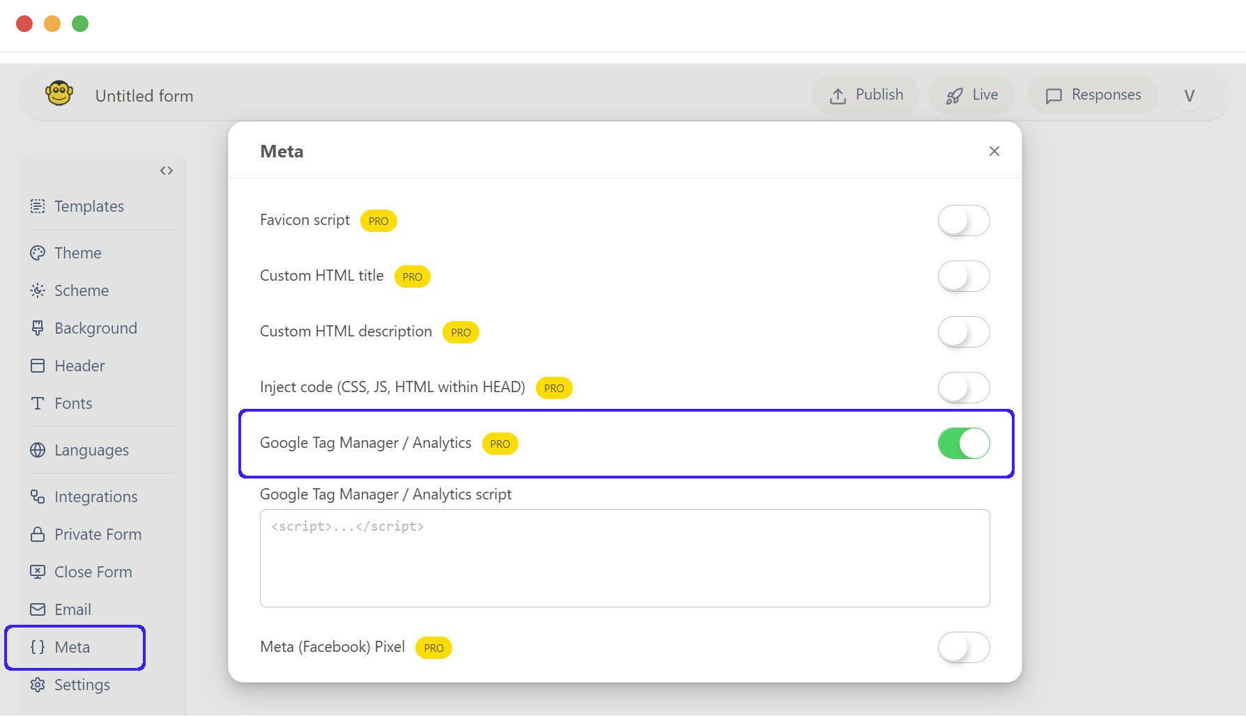 Google Analytics and Google Tag Manager Script